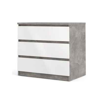 Cassettiera modello Naia con 3 cassetti - Bianco/Cemento by CeramicStore | Lo specialista del tuo bagno