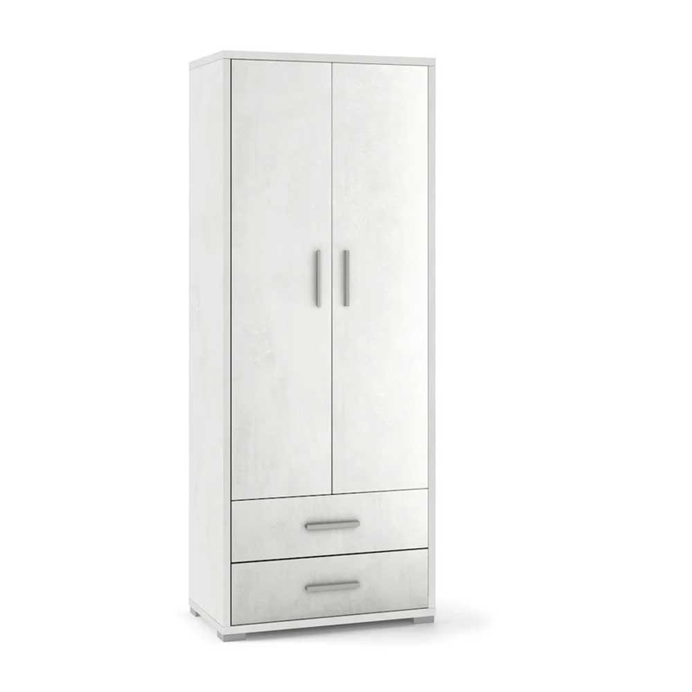 Mobile arredamento moderno a 2 ante e 2 cassetti con 4 ripiani finitura struttura Ossido Bianco / finitura frontale Ossido Bianco by Sarmog by CeramicStore | Lo specialista del tuo bagno