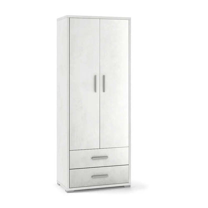 Mobile arredamento moderno a 2 ante e 2 cassetti con 4 ripiani finitura struttura Ossido Bianco / finitura frontale Ossido Bianco by Sarmog by CeramicStore | Lo specialista del tuo bagno