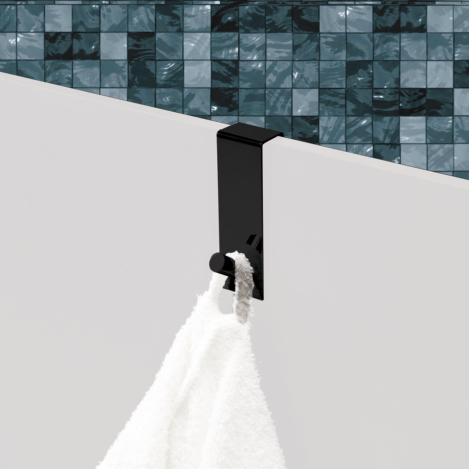 Appendiabiti Morgana singolo sopraporta da 20 mm - Nero Matt by CeramicStore | Lo specialista del tuo bagno