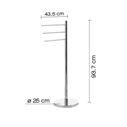 Piantana portasalviette modello Tracy di Gedy - Cromo versione outlet