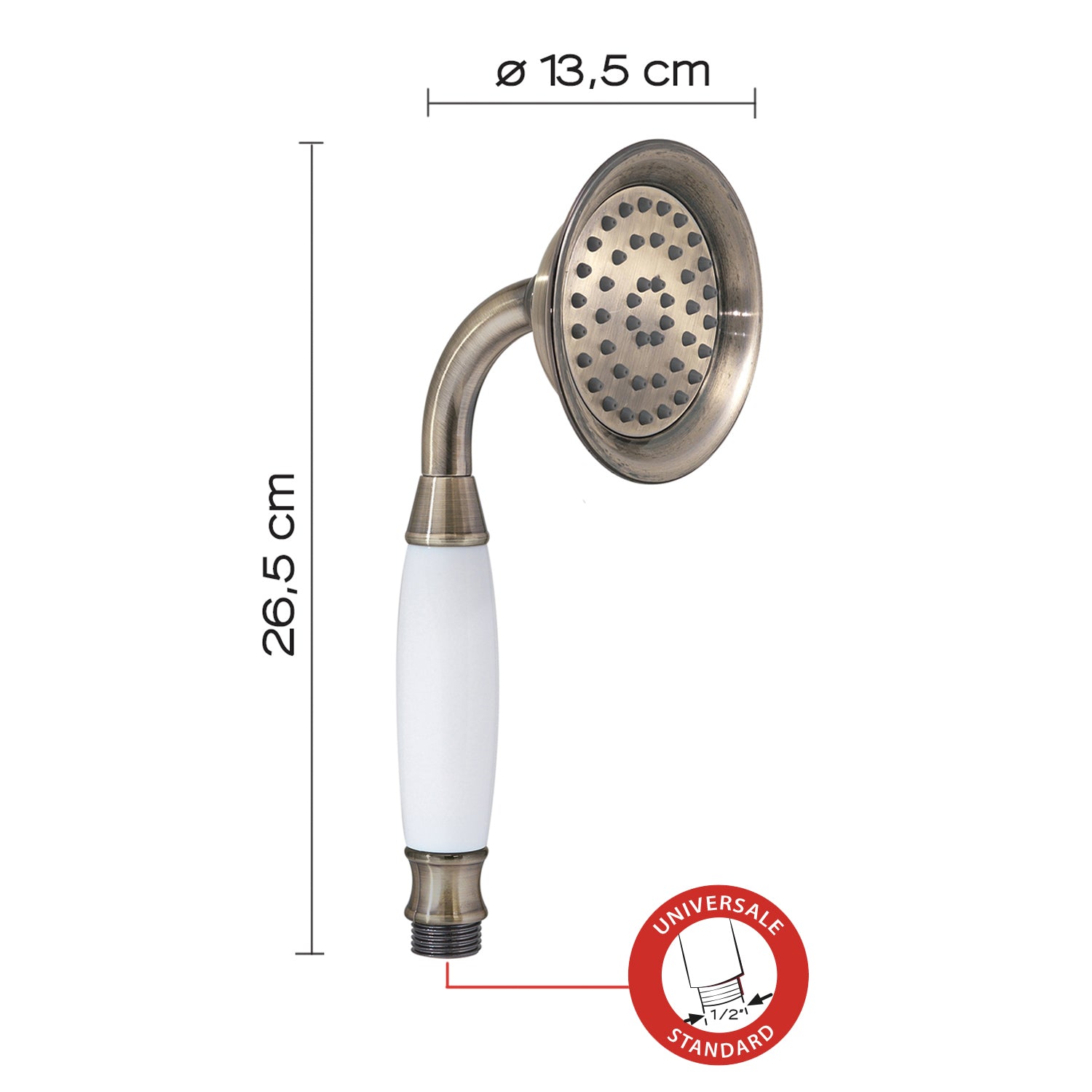 Doccetta liberty monogetto di Gedy - Bronzo by CeramicStore | Lo specialista del tuo bagno