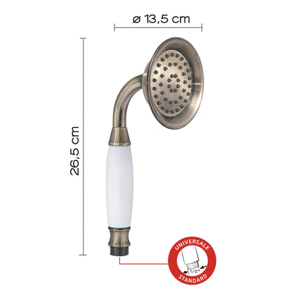 Doccetta liberty monogetto di Gedy - Bronzo by CeramicStore | Lo specialista del tuo bagno
