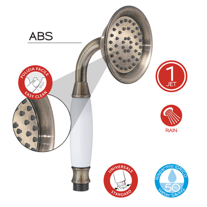 Doccetta liberty monogetto di Gedy - Bronzo by CeramicStore | Lo specialista del tuo bagno