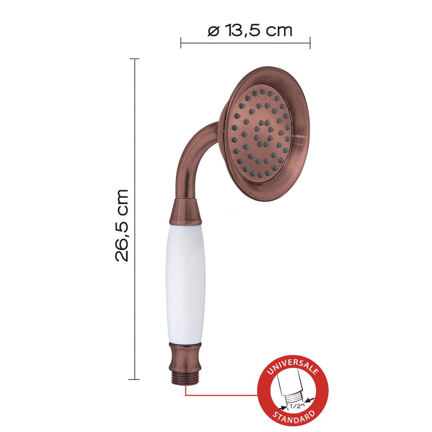 Doccetta liberty monogetto di Gedy - Rame by CeramicStore | Lo specialista del tuo bagno