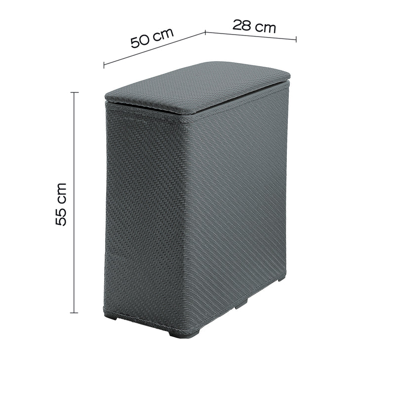 Porta biancheria in resine termoplastiche della collezione ''Ambrogio'' by Gedy - Grigio by CeramicStore | Lo specialista del tuo bagno