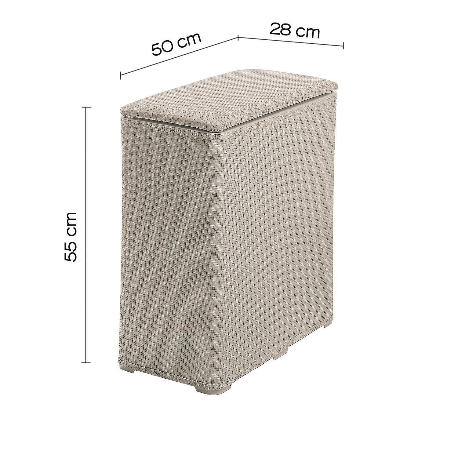Cesto portabiancheria modello Ambrogio di Gedy - Beige by CeramicStore | Lo specialista del tuo bagno