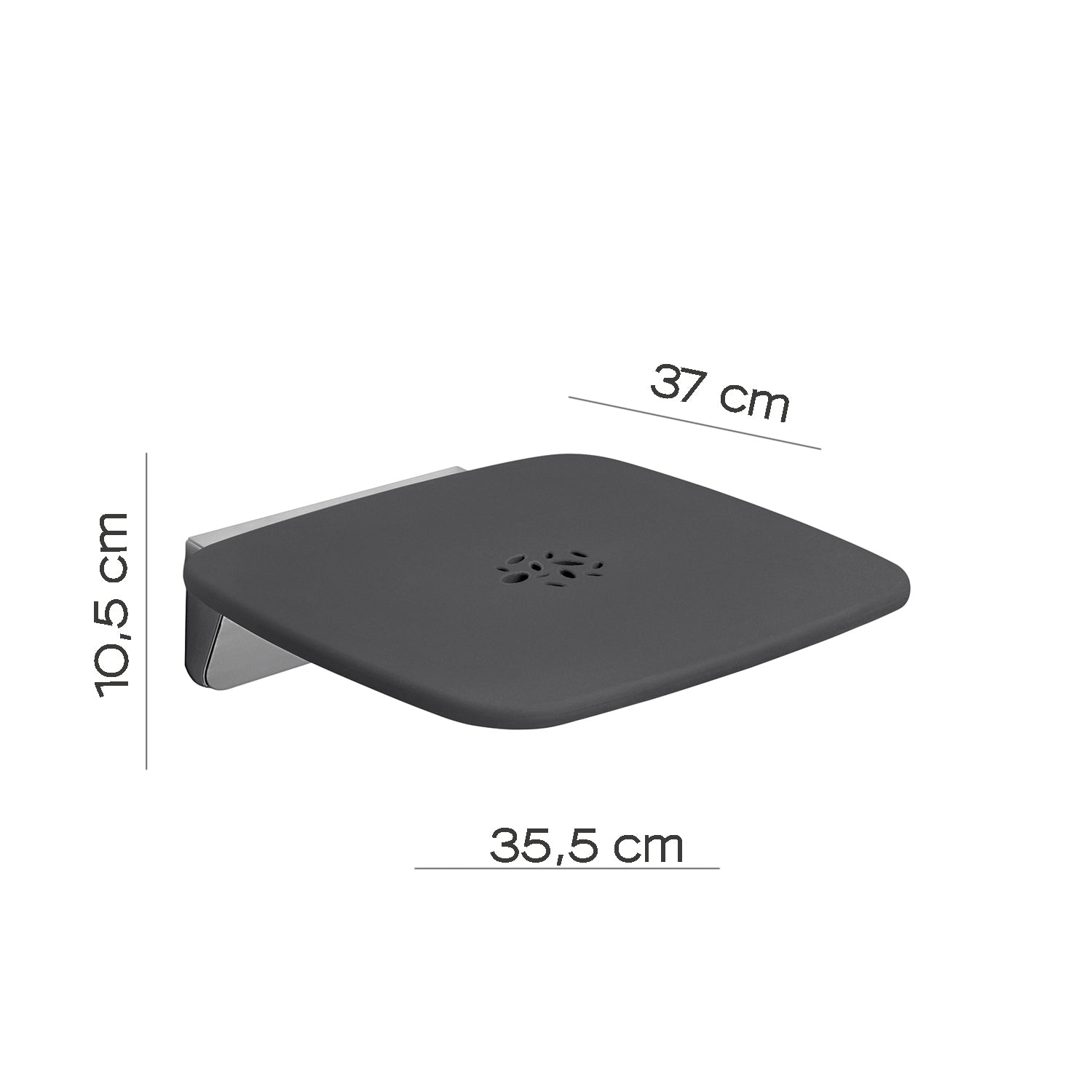Sedile ribaltabile per doccia modello Prima Classe di Gedy - Antracite by CeramicStore | Lo specialista del tuo bagno