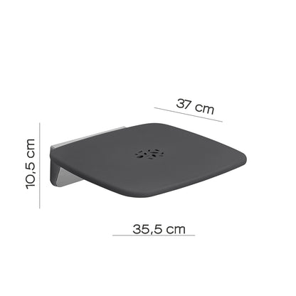 Sedile ribaltabile per doccia modello Prima Classe di Gedy - Antracite by CeramicStore | Lo specialista del tuo bagno