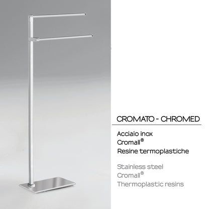 Piantana porta asciugamani modello Maine di Gedy in acciaio inox - Cromato