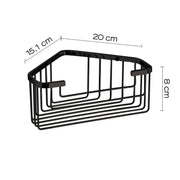 Portaoggetti doccia angolare modello Augustus di Gedy - Nero Matt by CeramicStore | Lo specialista del tuo bagno