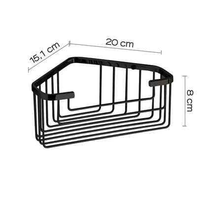 Portaoggetti doccia angolare modello Augustus di Gedy - Nero Matt by CeramicStore | Lo specialista del tuo bagno