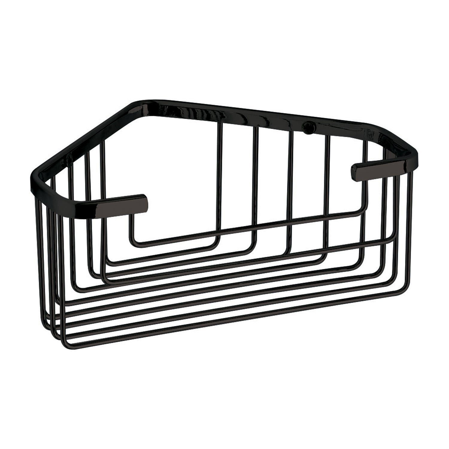 Portaoggetti doccia angolare modello Augustus di Gedy - Nero Matt by CeramicStore | Lo specialista del tuo bagno