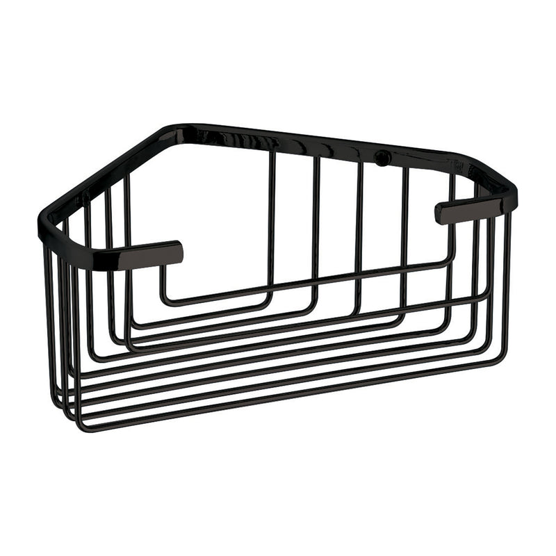 Portaoggetti doccia angolare modello Augustus di Gedy - Nero Matt by CeramicStore | Lo specialista del tuo bagno