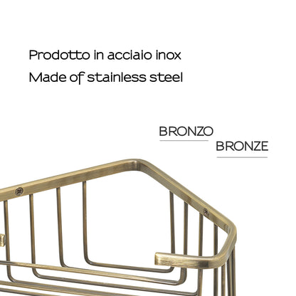 Portaoggetti doccia angolare modello Augustus di Gedy - Bronzo by CeramicStore | Lo specialista del tuo bagno