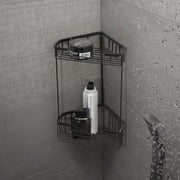 Portaoggetti doccia angolare modello Augustus Alto di Gedy - Nero Matt by CeramicStore | Lo specialista del tuo bagno