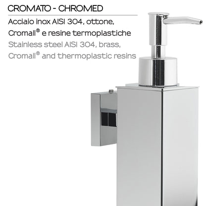 Dosasapone squadrato modello Seal di Gedy in Acciaio Inox AISI 304 - Cromato by CeramicStore | Lo specialista del tuo bagno