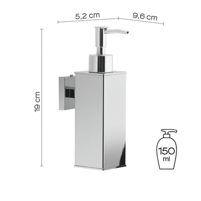 Dosasapone squadrato modello Seal di Gedy in Acciaio Inox AISI 304 - Cromato by CeramicStore | Lo specialista del tuo bagno