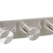 Appendino bagno triplo in acciaio inox spazzolato fissaggio con viti o colla linea Blizz Metaform by CeramicStore | Lo specialista del tuo bagno