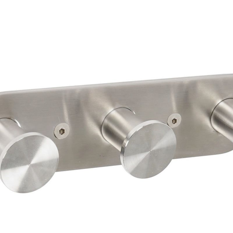 Appendino bagno triplo in acciaio inox spazzolato fissaggio con viti o colla linea Blizz Metaform by CeramicStore | Lo specialista del tuo bagno