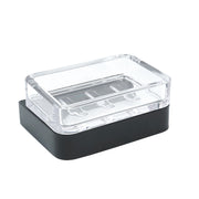 Porta sapone in acciaio verniciato nero e materiale termoplastico, fissaggio con viti o colla mod.25 Metaform by CeramicStore | Lo specialista del tuo bagno