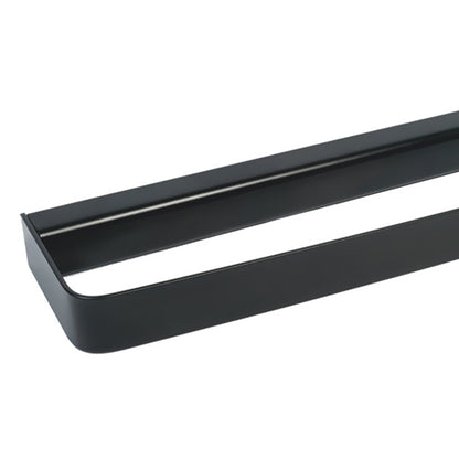 Porta asciugamani in acciaio verniciato nero, fissaggio con viti o colla mod25 Metaform cm 45 by CeramicStore | Lo specialista del tuo bagno