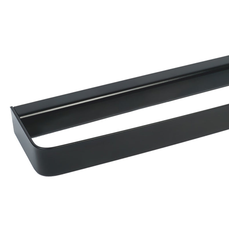 Porta asciugamani in acciaio verniciato nero, fissaggio con viti o colla mod25 Metaform cm 25 by CeramicStore | Lo specialista del tuo bagno