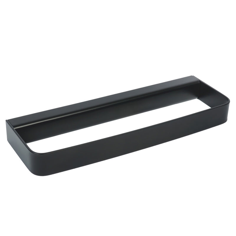 Porta asciugamani in acciaio verniciato nero, fissaggio con viti o colla mod25 Metaform cm 25 by CeramicStore | Lo specialista del tuo bagno