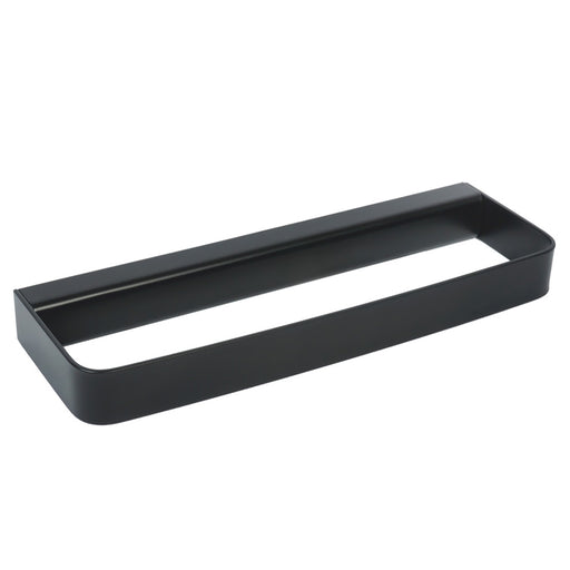 Porta asciugamani in acciaio verniciato nero, fissaggio con viti o colla mod25 Metaform cm 25 by CeramicStore | Lo specialista del tuo bagno