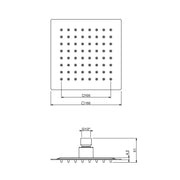 Soffione quadro modello Don 15x15 cm inox cromato by CeramicStore | Lo specialista del tuo bagno