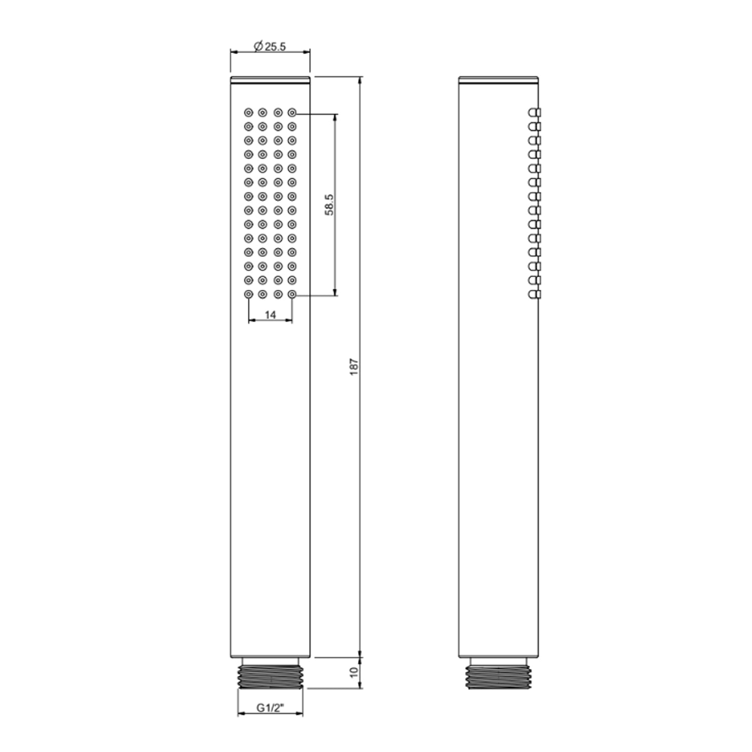 Set doccia con soffione tondo 20 cm e doccino cromato Collezione Premium Shower by CeramicStore | Lo specialista del tuo bagno