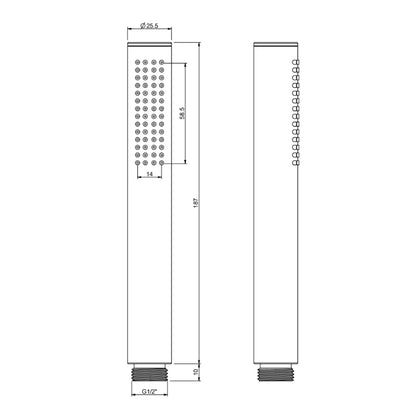 Set doccia con soffione tondo 20 cm e doccino cromato Collezione Premium Shower by CeramicStore | Lo specialista del tuo bagno