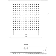 Set doccia con soffione quadrato 25x25 cm e doccino cromato Collezione Premium Shower by CeramicStore | Lo specialista del tuo bagno