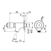 Rubinetto temporizzato prolungato a parete di MCM durata preregolata 8-12 by CeramicStore | Lo specialista del tuo bagno