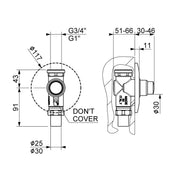 Flussometro temporizzato da incasso 1'' di MCM by CeramicStore | Lo specialista del tuo bagno