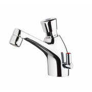 Miscelatore lavabo temporizzato con durata preregolata di MCM con flessibili by CeramicStore | Lo specialista del tuo bagno