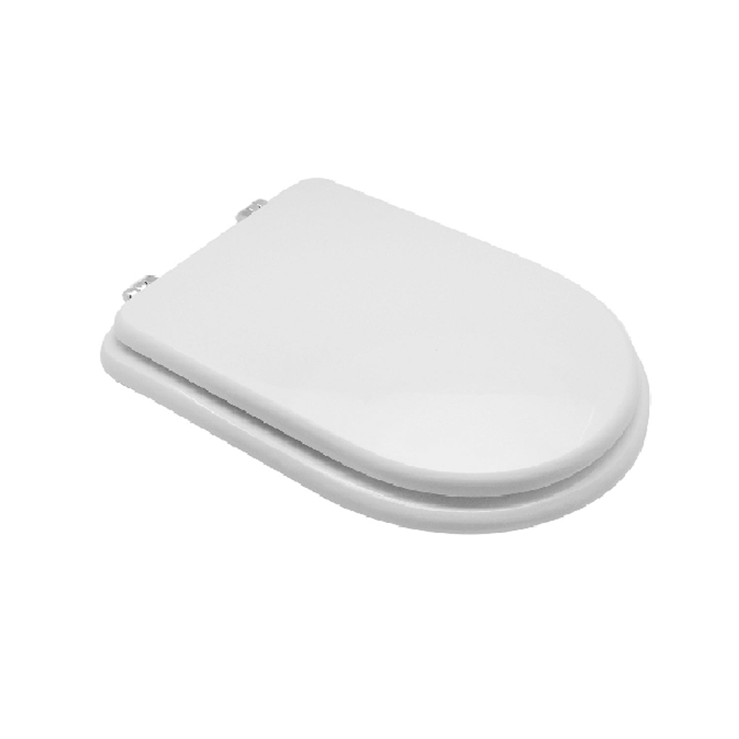 Sedile WC per Flaminia vaso Valentine con cerniere fisse in Ottone - Bianco
