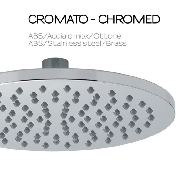 Soffione doccia monogetto Plus 01 di Gedy diametro di 20 cm - Cromato by CeramicStore | Lo specialista del tuo bagno