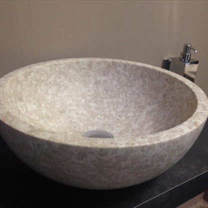 Lavabo da Appoggio in Marmo Tondo Trotol Levigato by CeramicStore | Lo specialista del tuo bagno