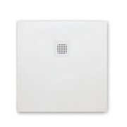 Piatto doccia in resina 70x70 cm effetto Pietra serie Mirage - Bianco by CeramicStore | Lo specialista del tuo bagno