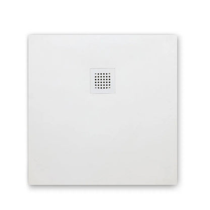 Piatto doccia in resina 70x70 cm effetto Pietra serie Mirage - Bianco by CeramicStore | Lo specialista del tuo bagno