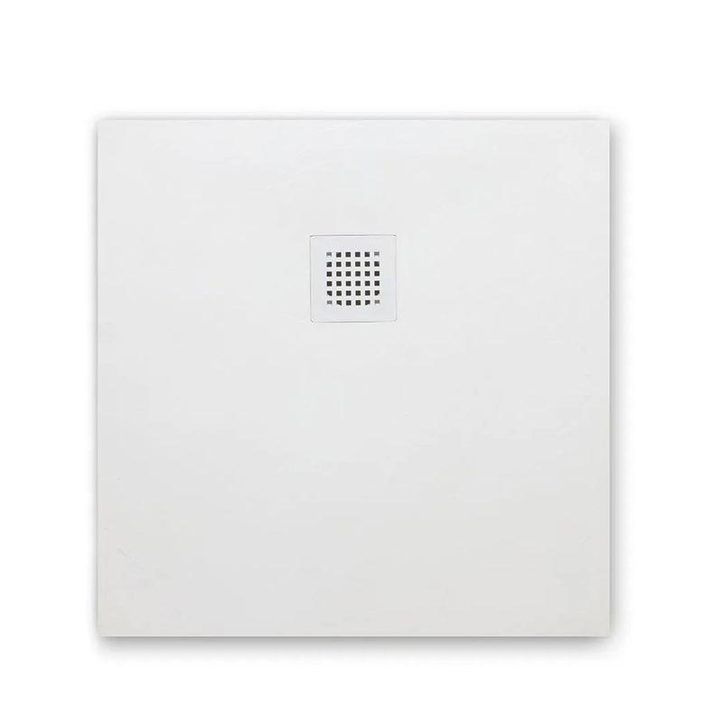 Piatto doccia in resina 70x70 cm effetto Pietra serie Mirage - Bianco by CeramicStore | Lo specialista del tuo bagno