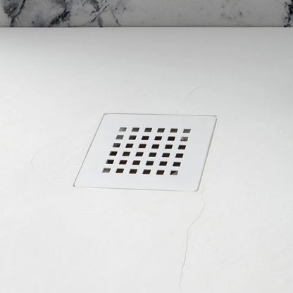 Piatto doccia in resina 70x70 cm effetto Pietra serie Mirage - Bianco by CeramicStore | Lo specialista del tuo bagno