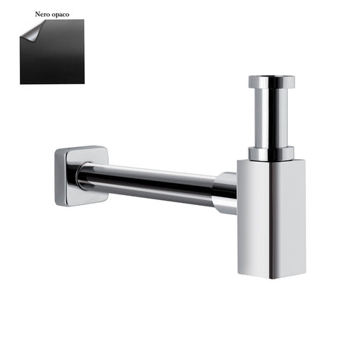 Sifone quadro da arredo in ottone nero opaco by CeramicStore | Lo specialista del tuo bagno