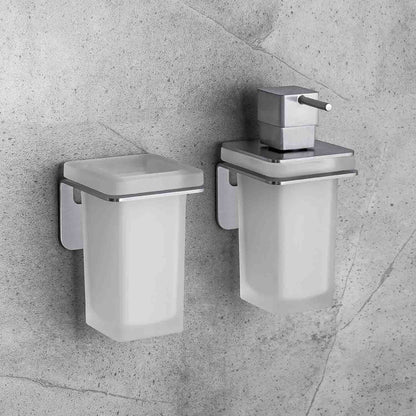 Porta bicchiere satinato con fissaggio viti collezione Over di Colombo Design