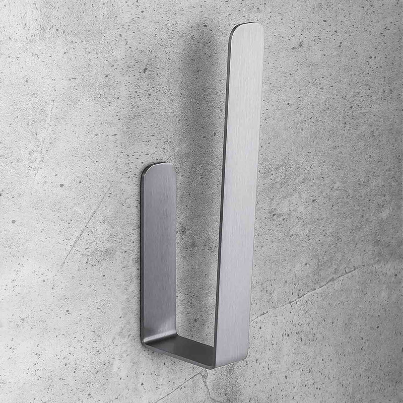 Porta rotolo verticale satinato con biadesivo collezione Over di Colombo Design