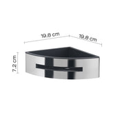 Portaoggetti doccia angolare modello Poseidon Gedy in cromo/nero by CeramicStore | Lo specialista del tuo bagno
