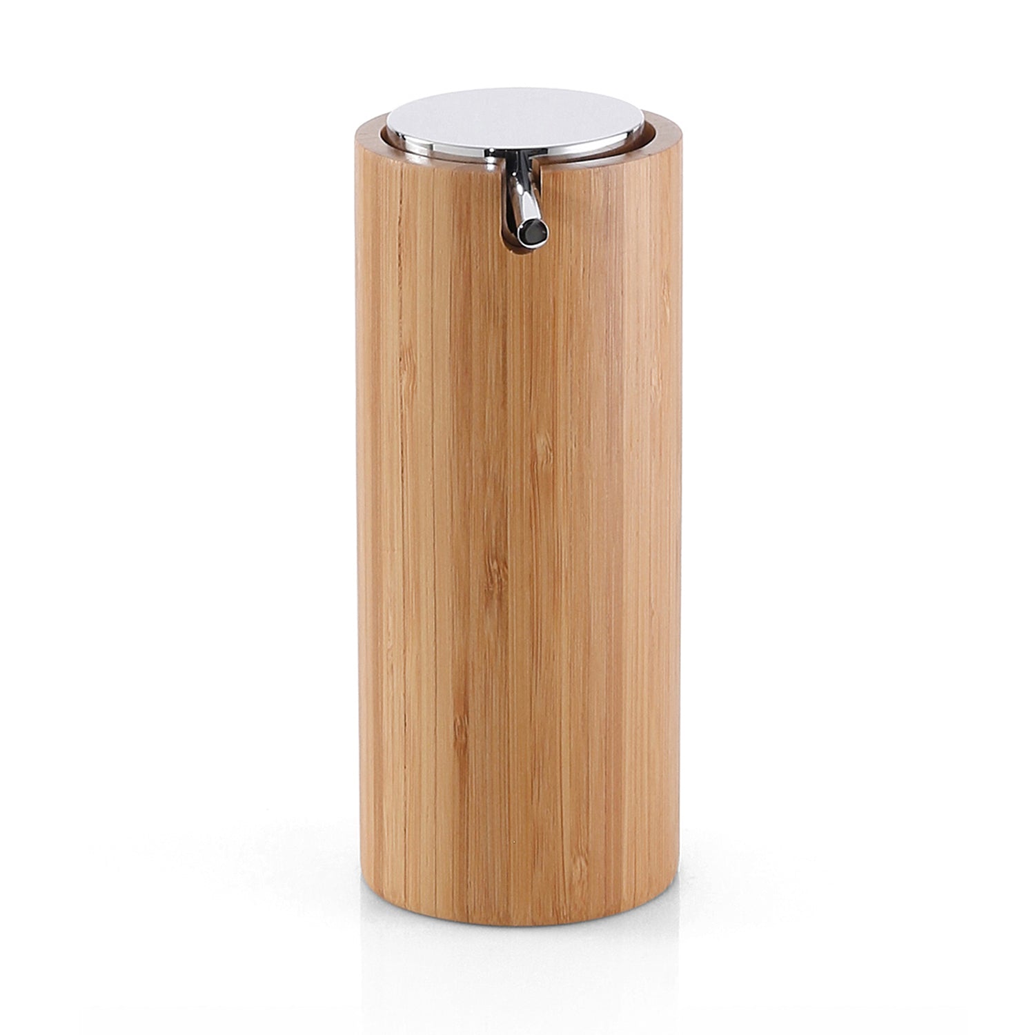 Dispenser sapone in bambà¹ con erogatore in plastica cromata Gedy serie Altea - Naturale