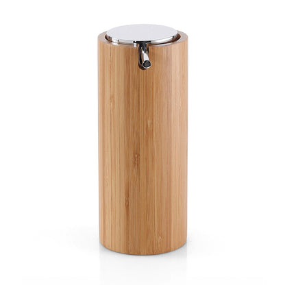 Dispenser sapone in bambà¹ con erogatore in plastica cromata Gedy serie Altea - Naturale