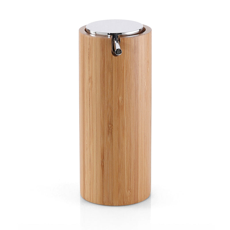 Dispenser sapone in bambà¹ con erogatore in plastica cromata Gedy serie Altea - Naturale